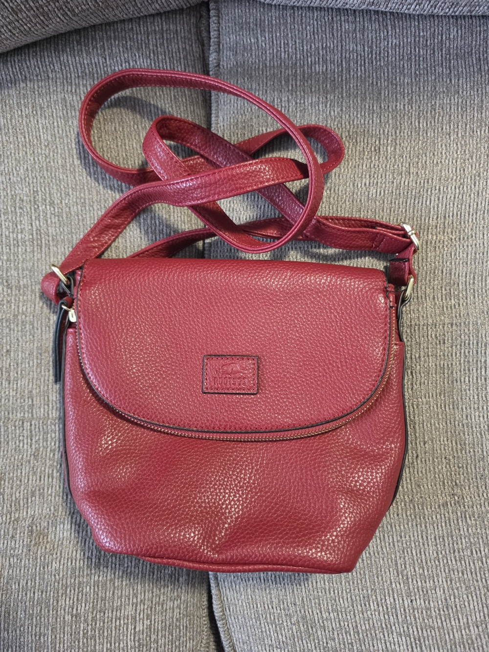 Red Leather Crossbody Bag - Roots